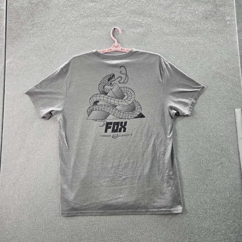 Fox Men Shirt 2XL Gray Graphic Print Logo Spellout LEGION Activewear READ